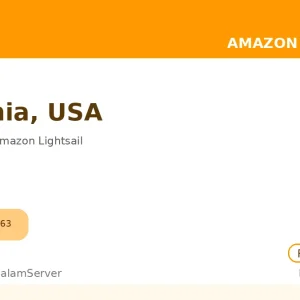 سرور ساعتی آمازون Lightsail – ویرجینیا