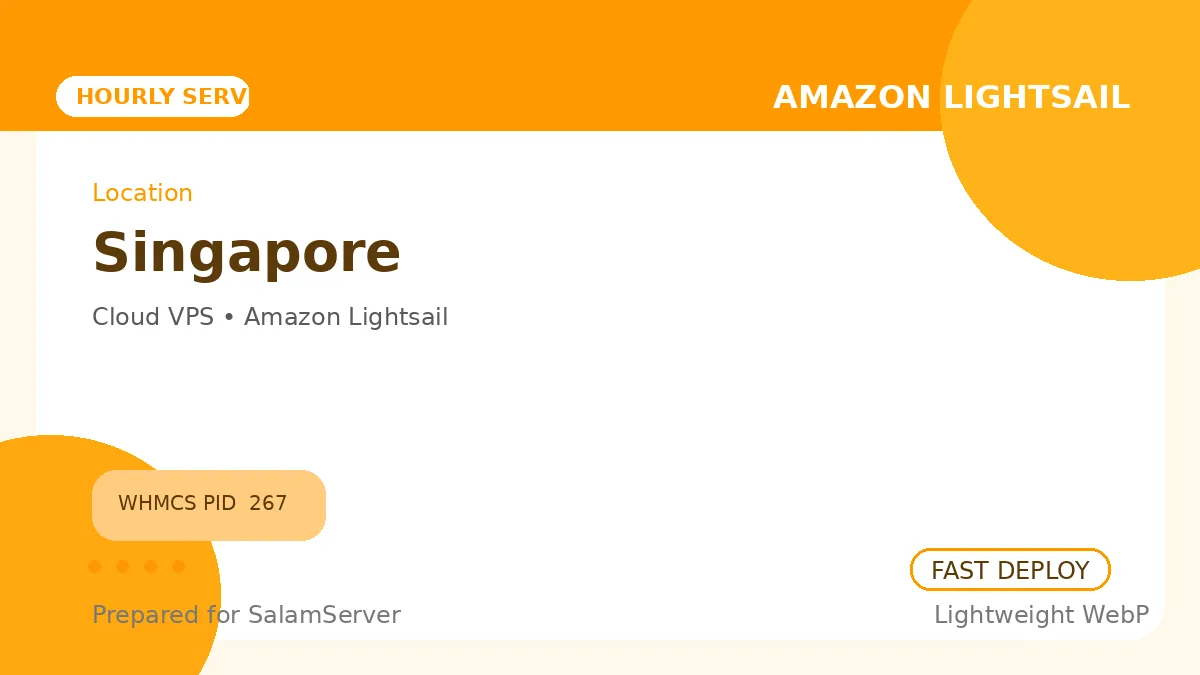 سرور ساعتی آمازون Lightsail – سنگاپور