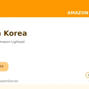 سرور ساعتی آمازون Lightsail – کره جنوبی