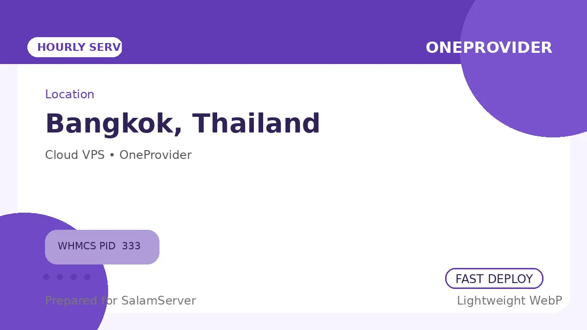 سرور ساعتی وان پروایدر – Bangkok، TH